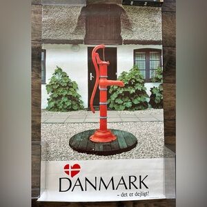 Rare 1960s Danish Travel Poster - You’ll Love It Fire Hydrant - Vintage Art